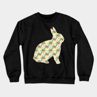 Bunny - Floral Pattern Design Crewneck Sweatshirt